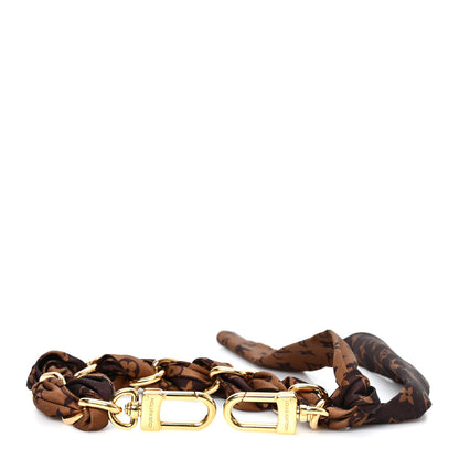 Louis Vuitton Metal Polyester Monogram Braided Scarf Chain Foulard Bag Charm 1 of 4