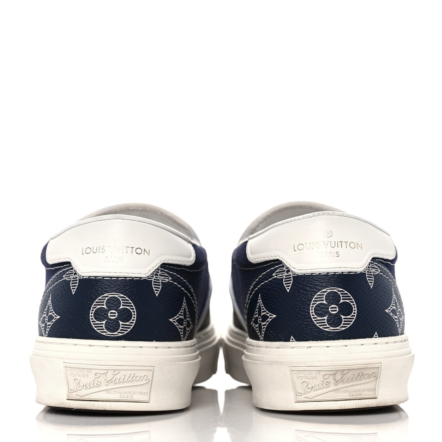 Louis Vuitton Savane Monogram Trocadero Slip On Sneakers 6 Encre 5 of 9