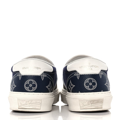 Louis Vuitton Savane Monogram Trocadero Slip On Sneakers 6 Encre 5 of 9