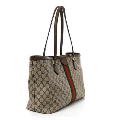 Gucci GG Supreme Monogram Medium Ophidia Shopping Tote Brown 3 of 12