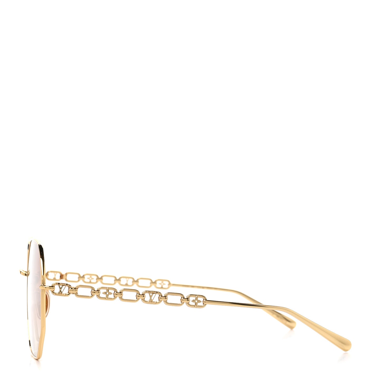 Metal My LV Chain Round Sunglasses Z1650W Gold