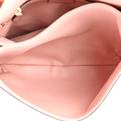 Gucci Roxy Calfskin Web Medium Blondie Top Handle Shoulder Flap Bag Powder Pink 5 of 13