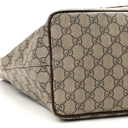 Gucci Soft GG Supreme Monogram Courrier Medium Crossbody Tote Beige New Acero 9 of 11