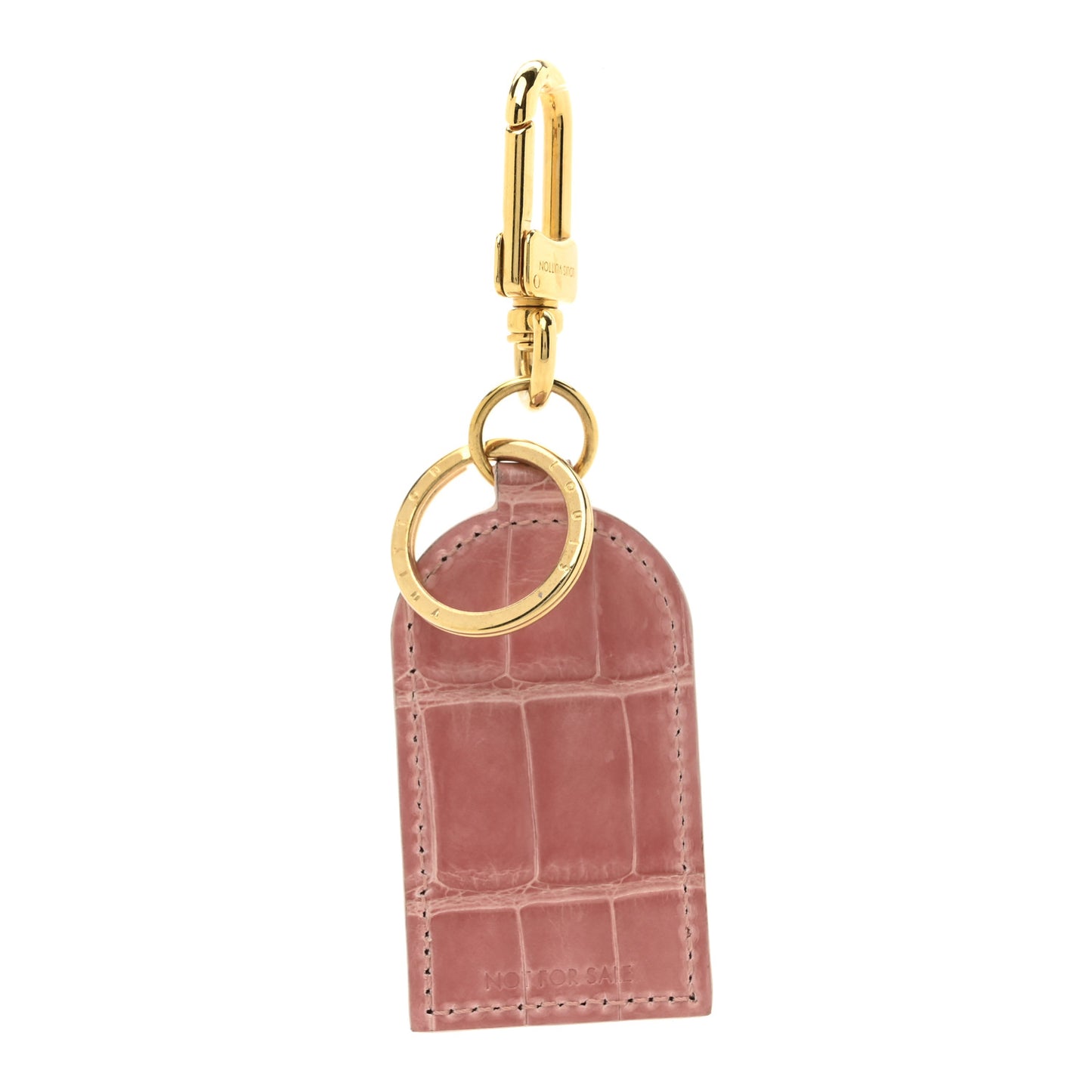 Alligator Bag Charm Key Holder Pink