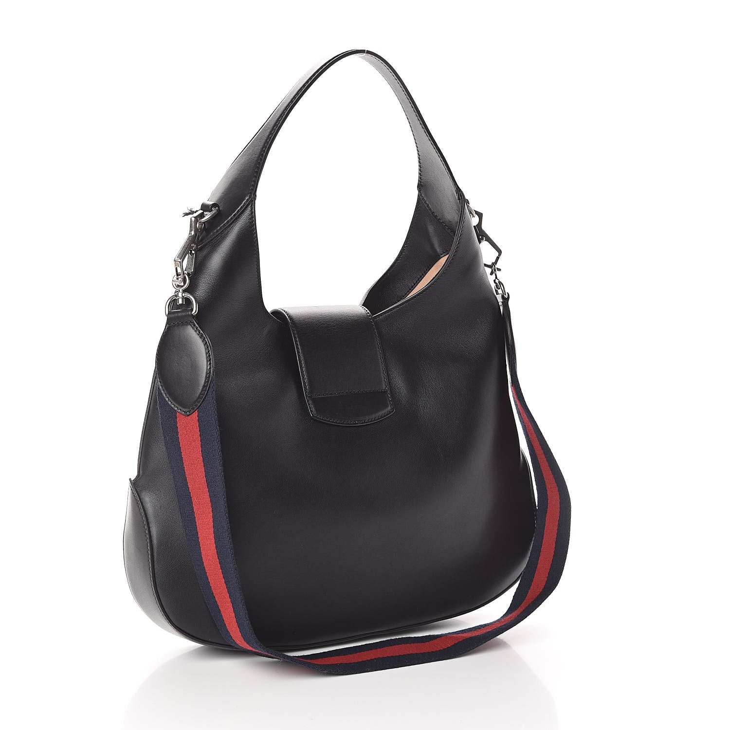 Gucci Calfskin Web Garden Collection Embroidered Medium Dionysus Hobo Black 3 of 9