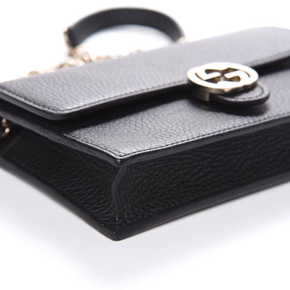 Gucci Dollar Calfskin Interlocking G Chain Wallet Black 7 of 8