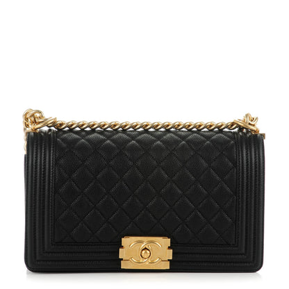 Chanel Caviar Quilted Medium Boy Flap Black 1 of 7