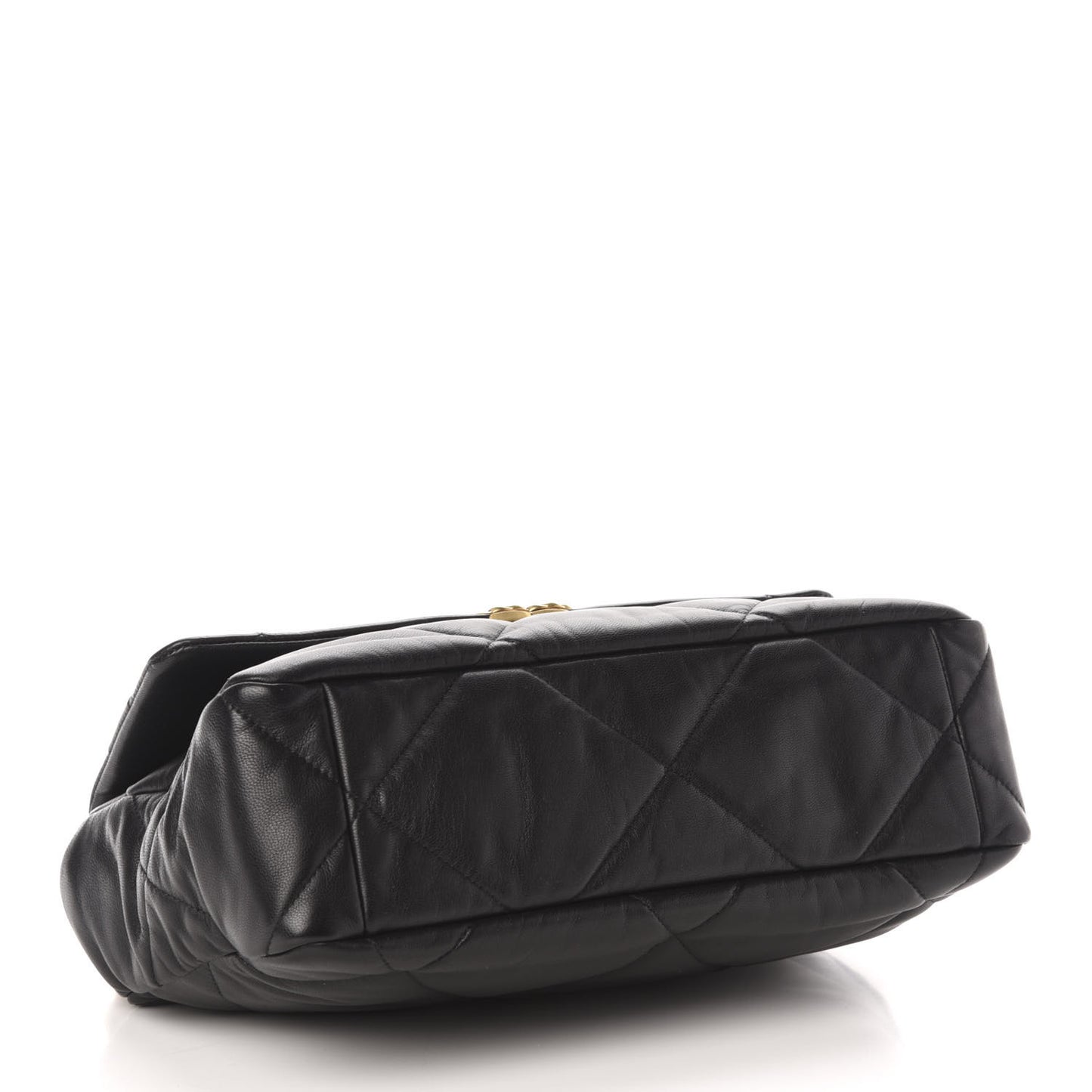 Goatskin Quilted Large Chanel 19 Flap Black