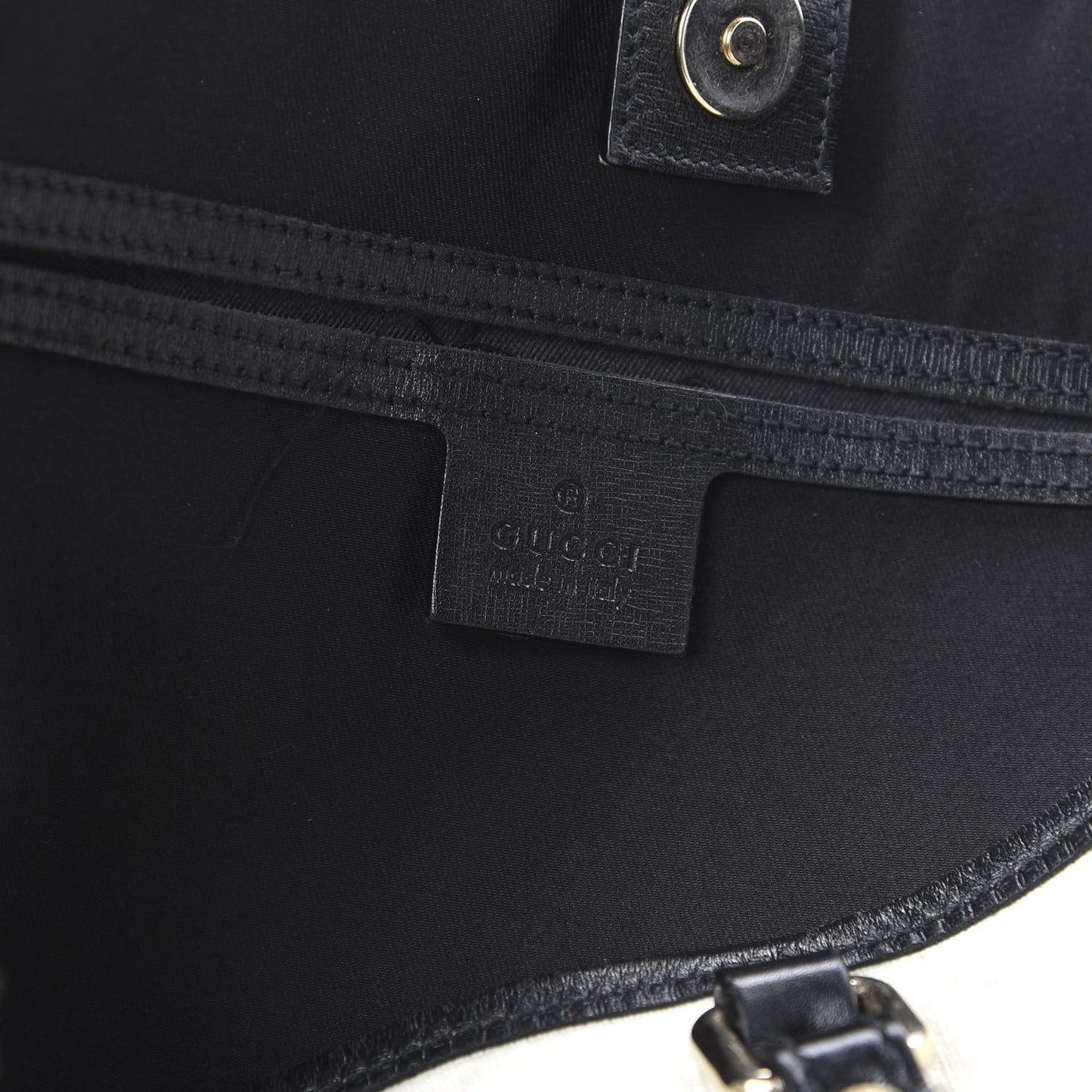 GG Plus Monogram Large Joy Tote White Black