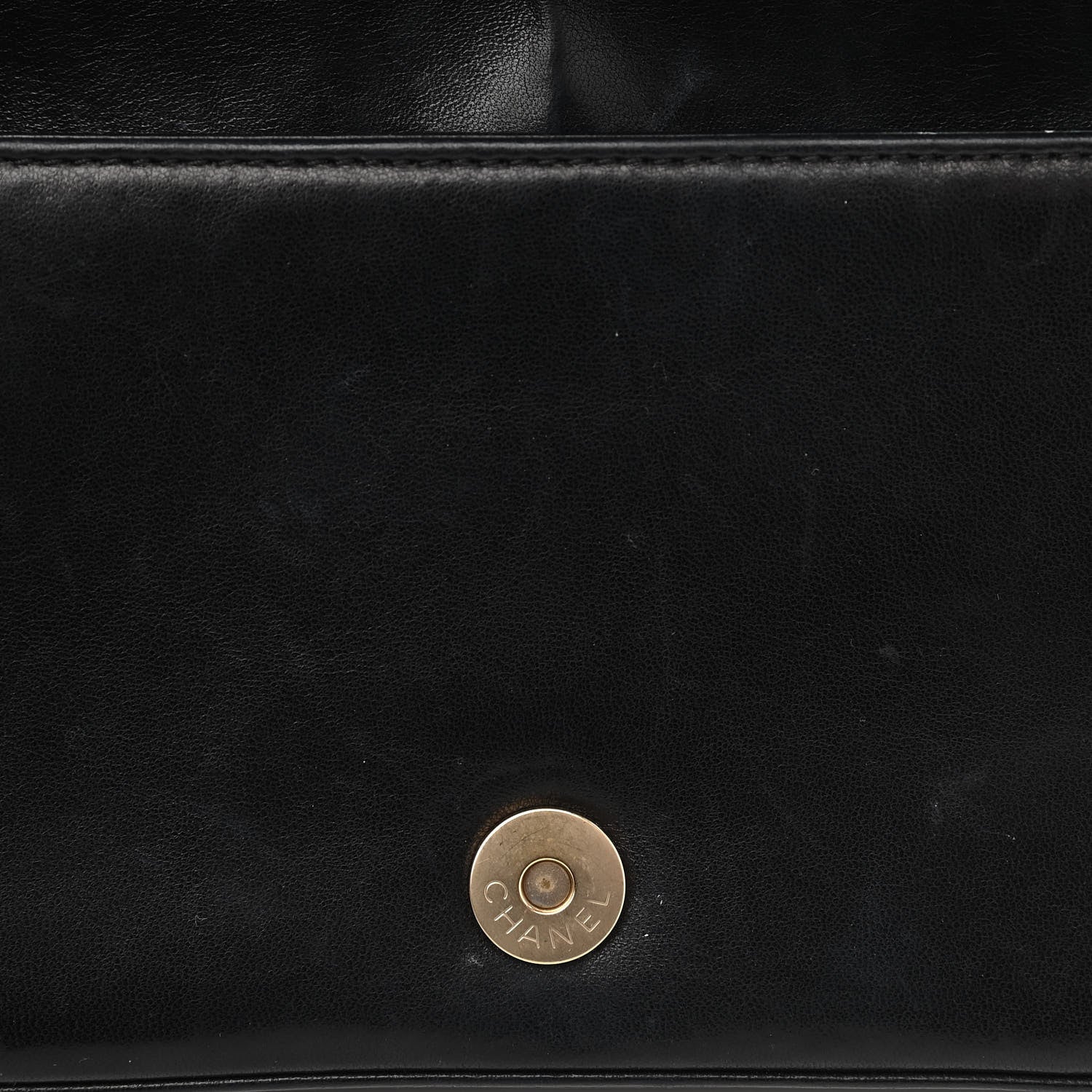 Chanel Lambskin Quilted CC Chocolate Bar Flap Black 15 of 16