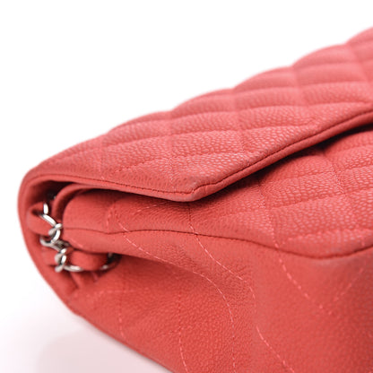 Chanel Iridescent Caviar Quilted Medium Double Flap Dark Pink 12 of 18
