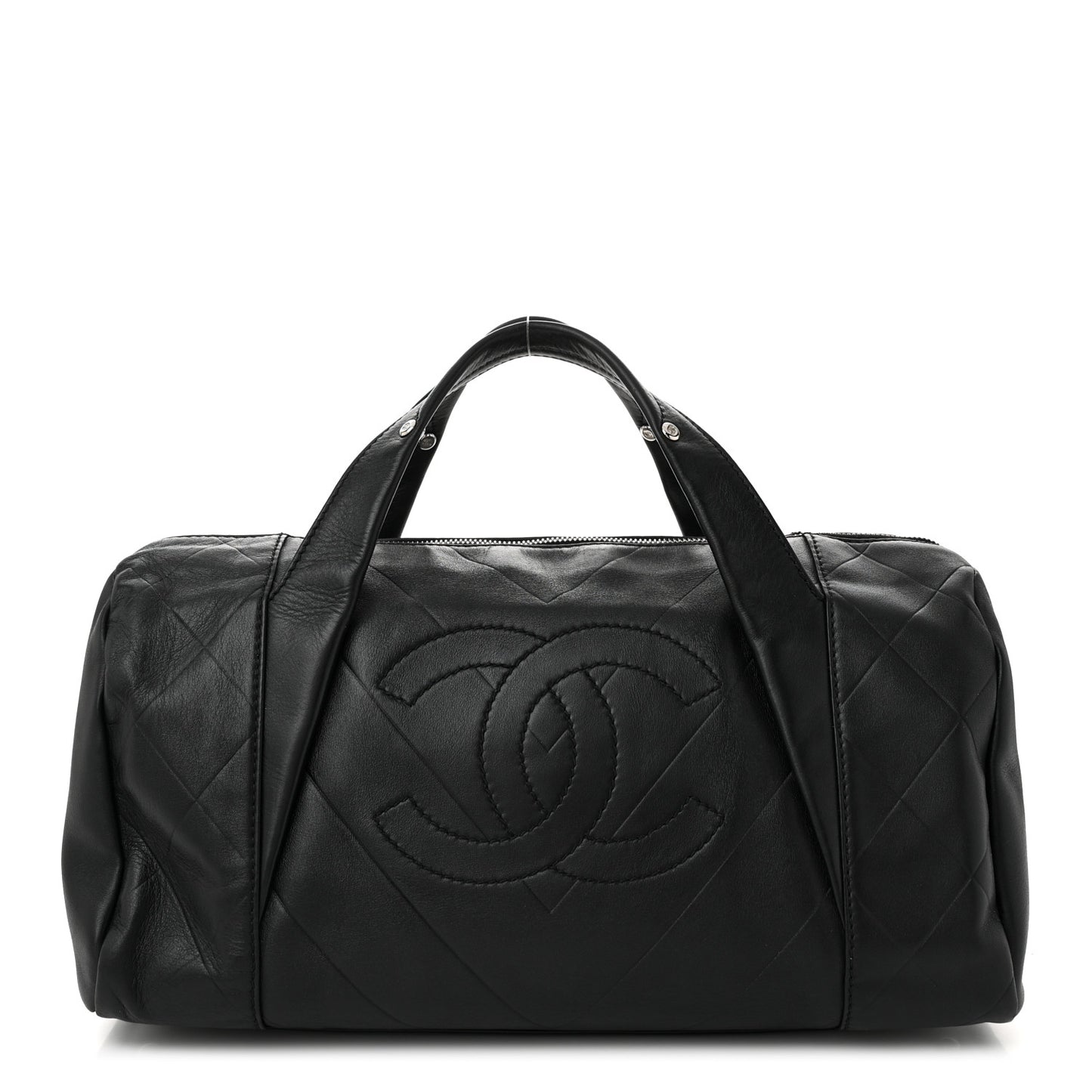 Calfskin CC Chevron All Day Long Boston Black