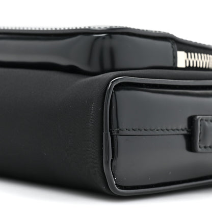 Prada Re-Nylon Tessuto Brushed Calfskin Crossbody Black 8 of 9