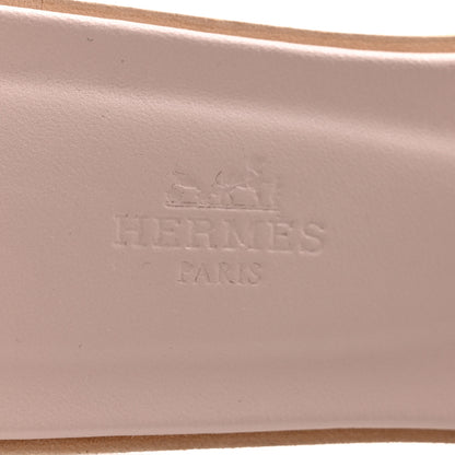 Hermes Epsom Oran Sandals 38 Rose Porcelaine 6 of 9