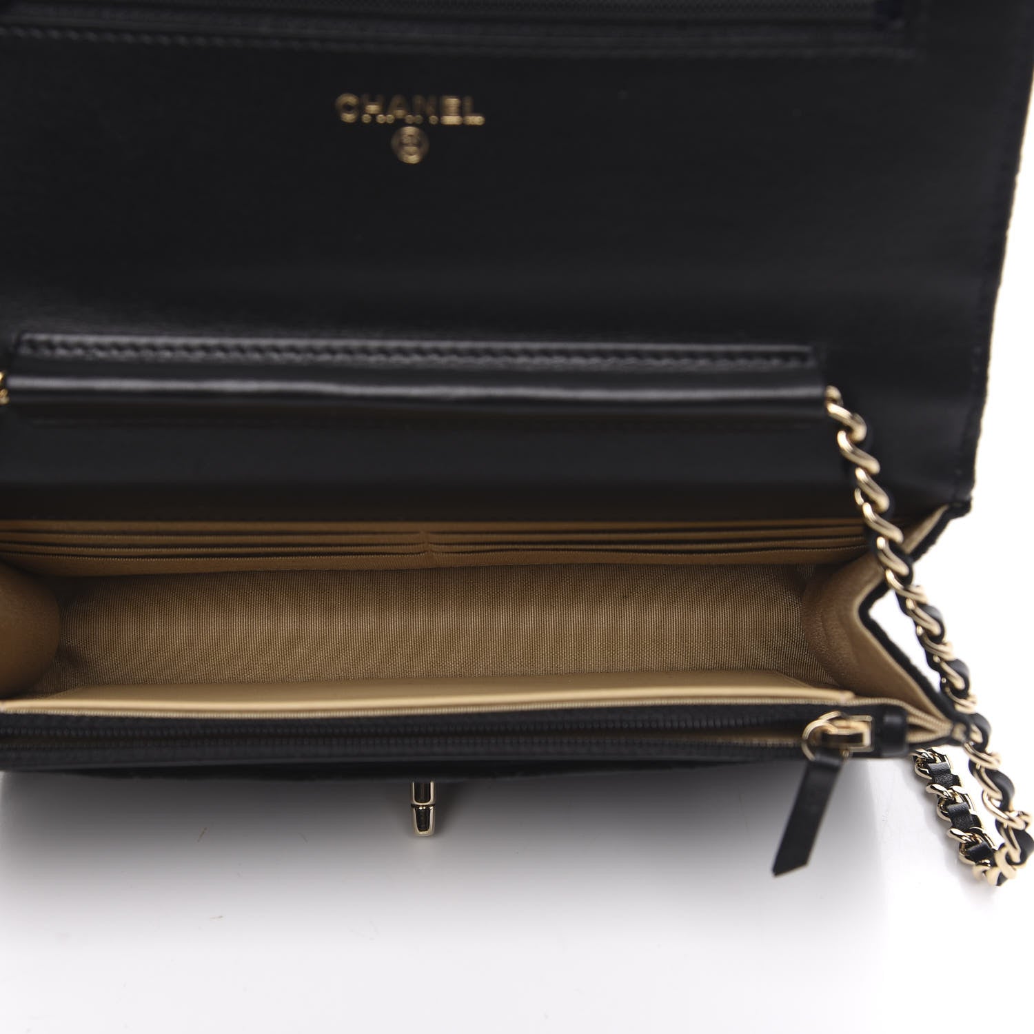 Chanel Velvet Quilted Pearl Crush Wallet On Chain WOC Black 5 of 12