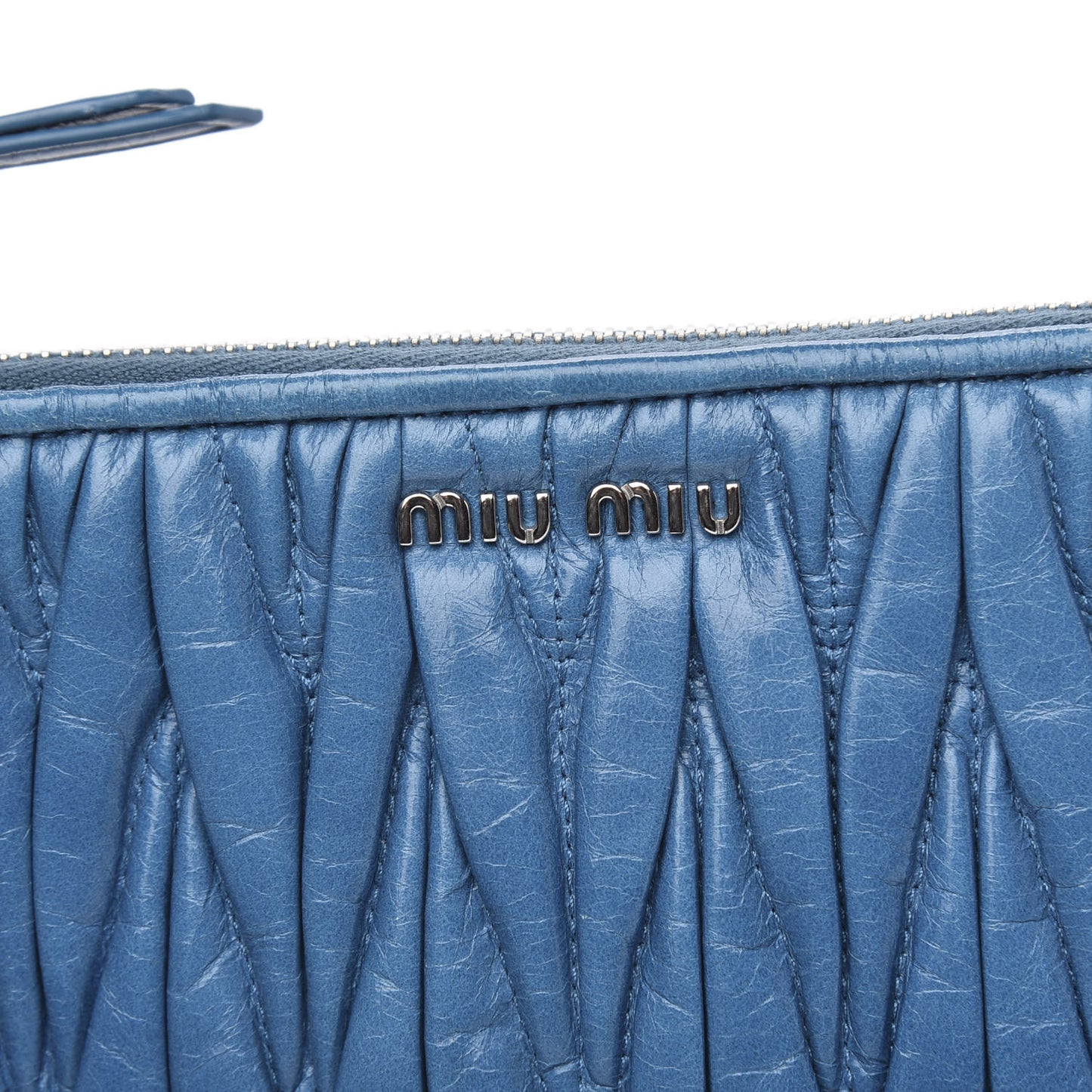 Nappa Matelasse Double Zip Crossbody Turchese