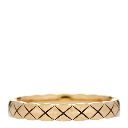 Chanel 18K Yellow Gold Mini Coco Crush Ring 58 8.25 3 of 5