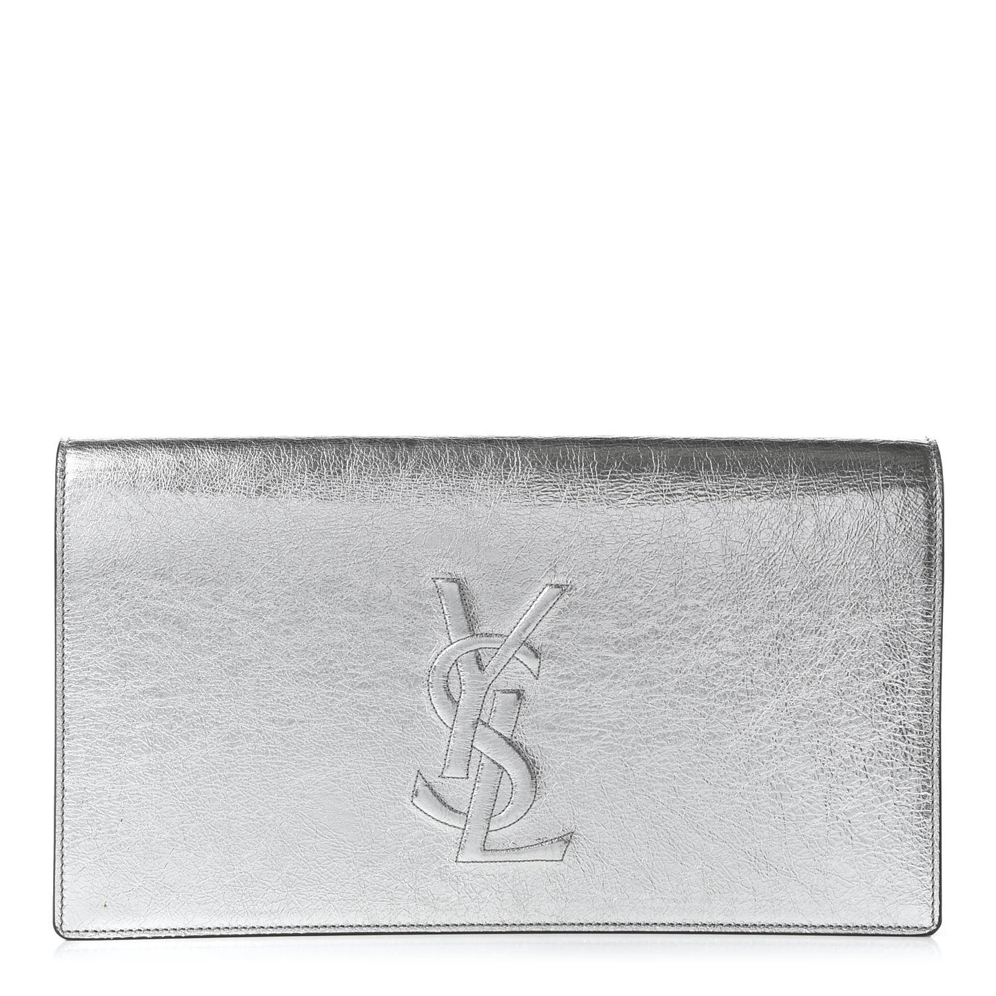 Metallic Calfskin Monogram Large Belle De Jour Clutch Moon