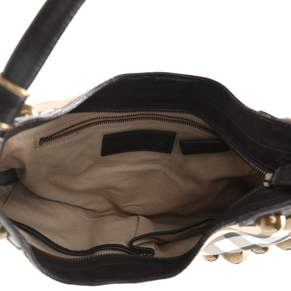 Burberry Nova Check Mega Stud Medium Alverton Hobo Chocolate 4 of 18