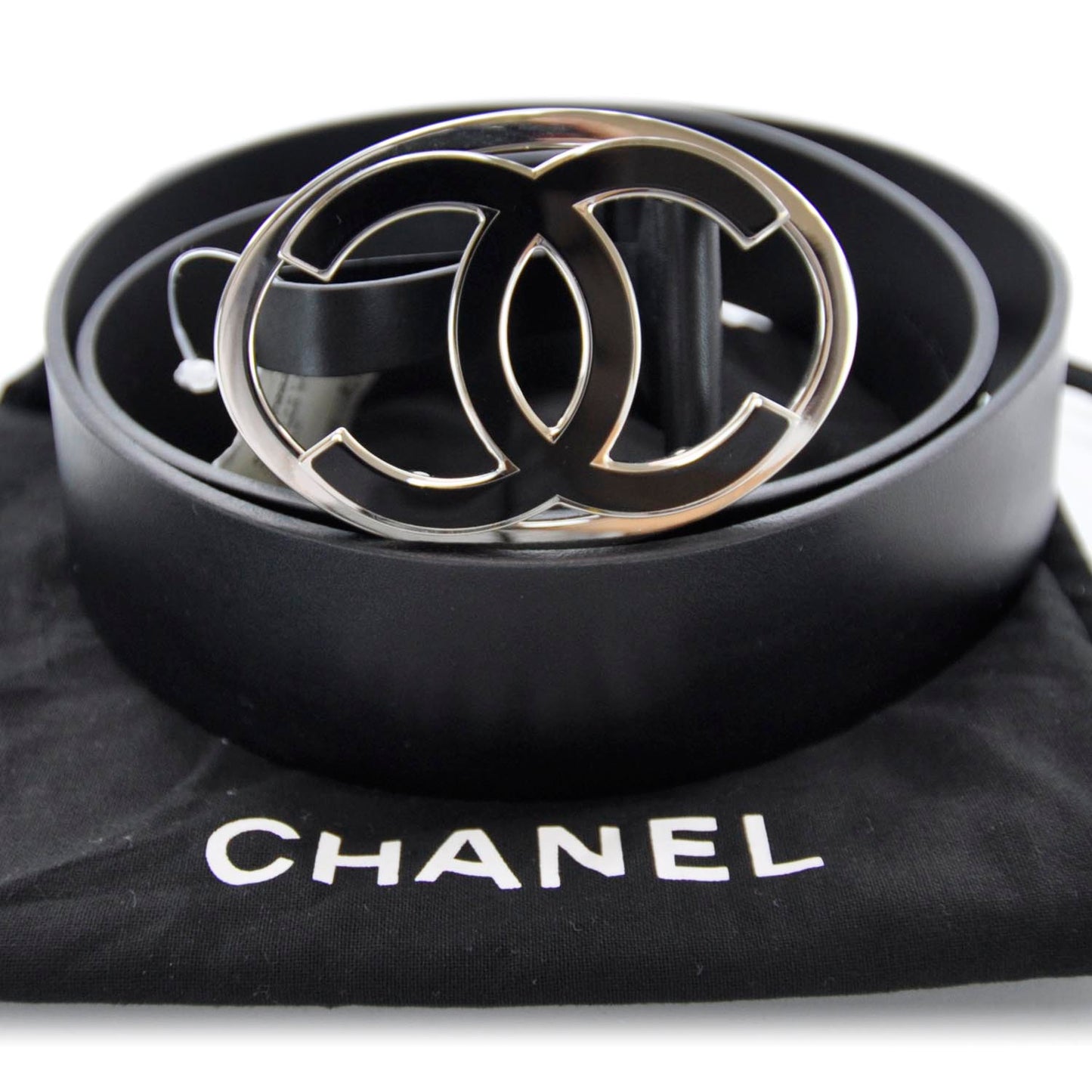 Leather CC Logo Belt 105 42 Black