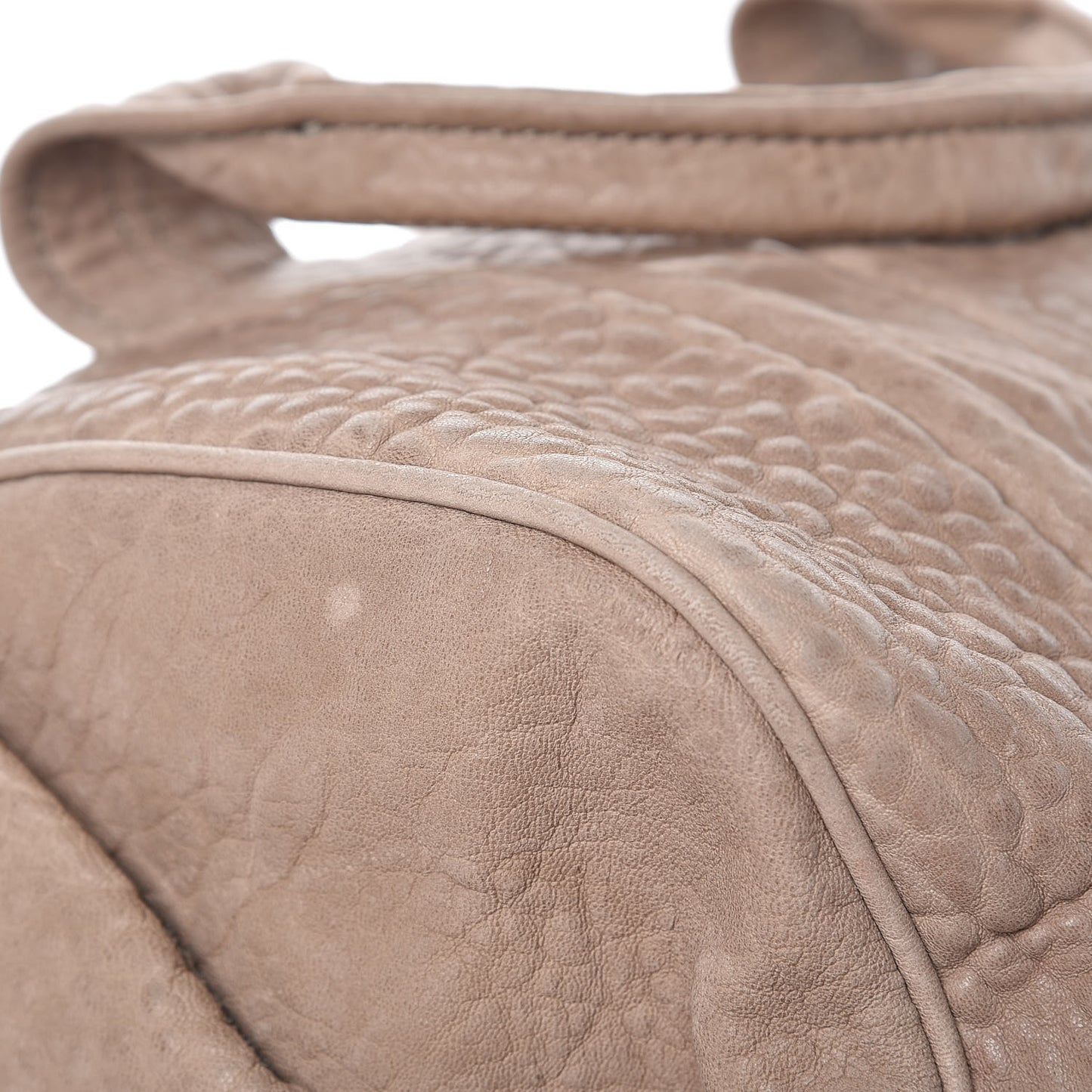 Pebbled Lambskin Rocco Latte Rose Gold Hardware