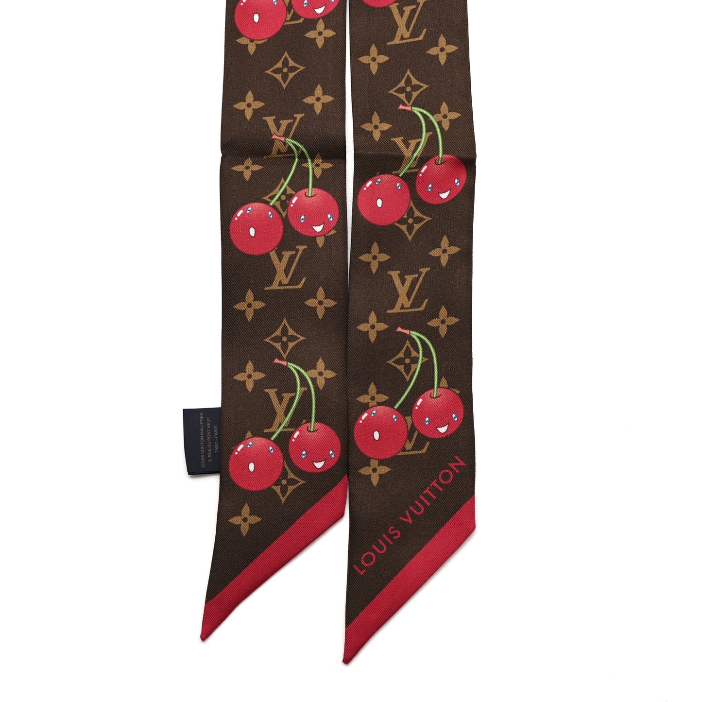 LV X TM Silk Monogram Cerises Bandeau Brown