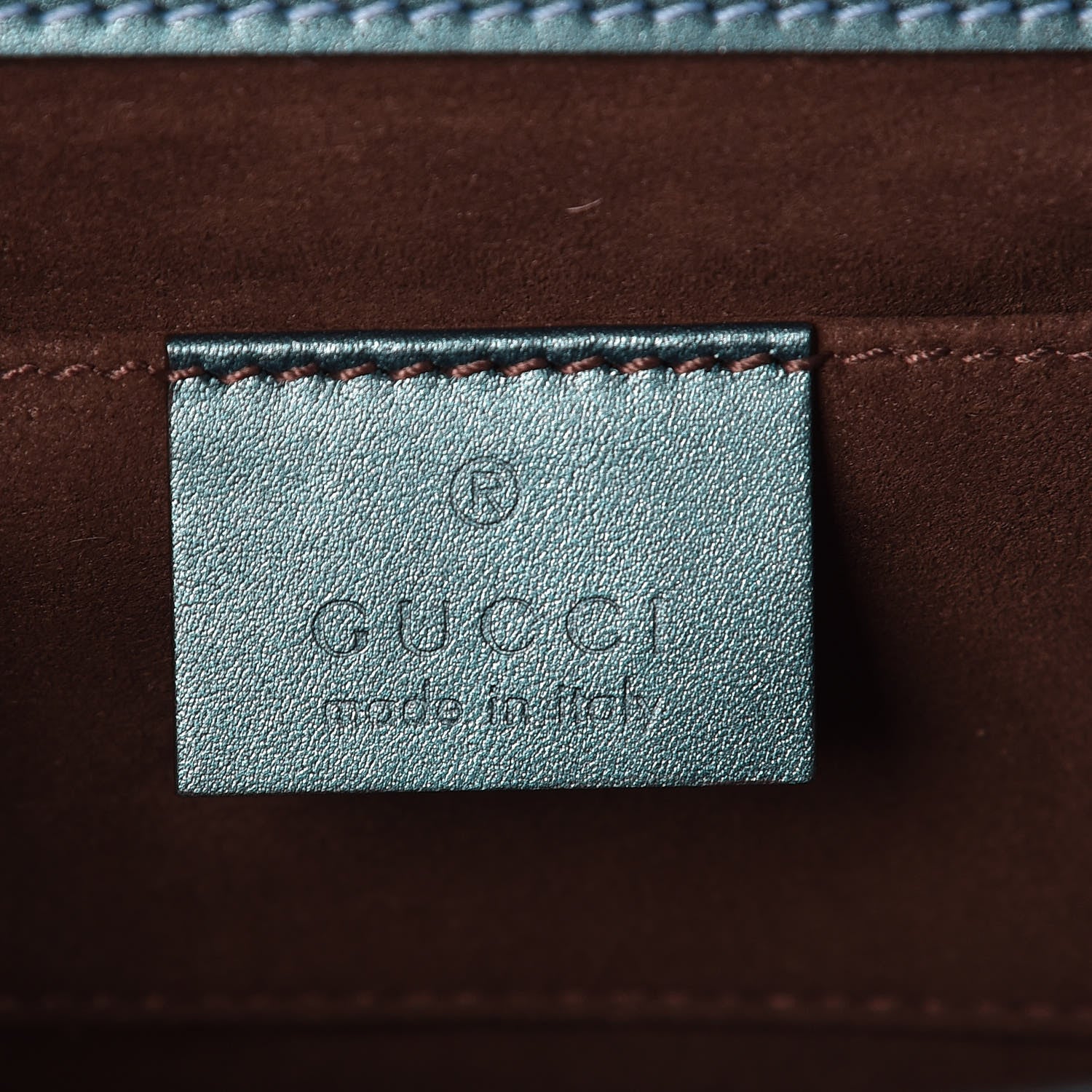 Gucci Galassia Small Padlock Shoulder Bag Turchese 8 of 9