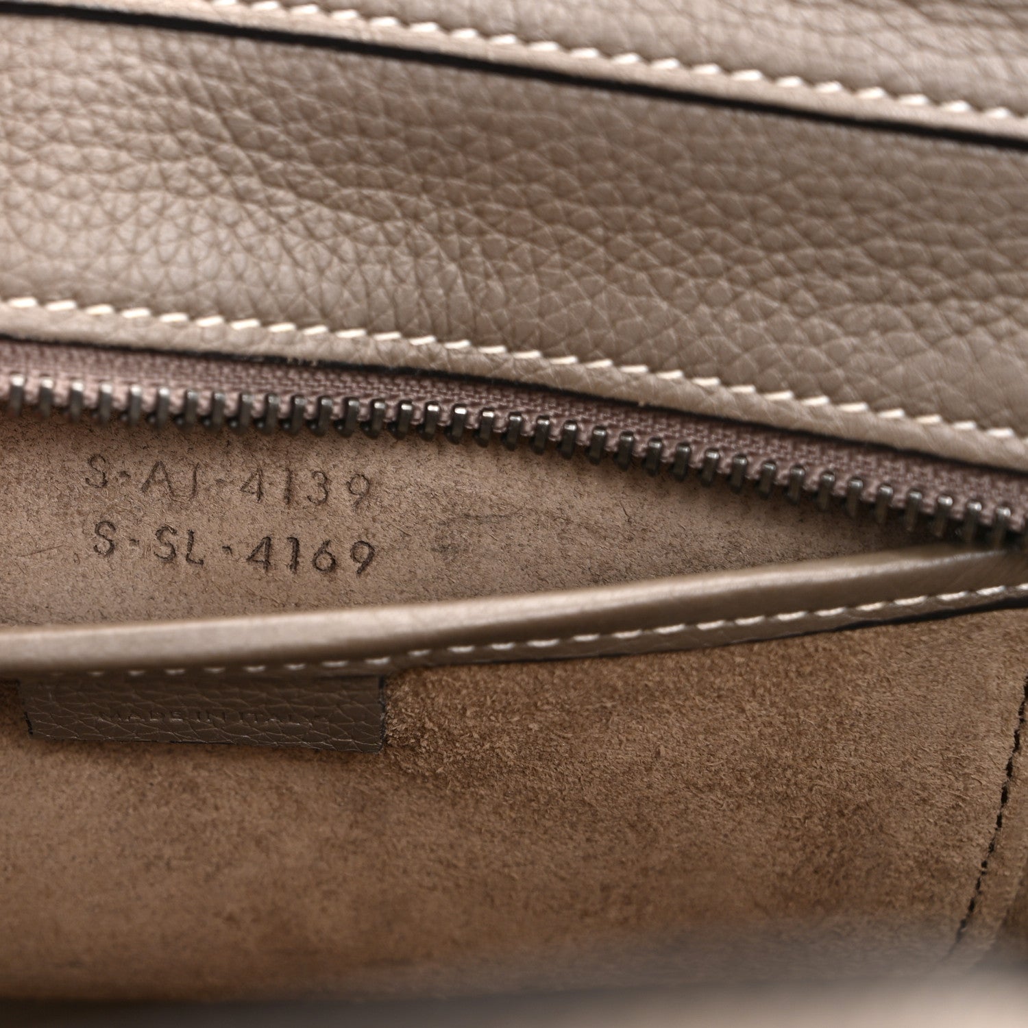 Celine Drummed Calfskin Nano Luggage Souris Souris 8 of 11