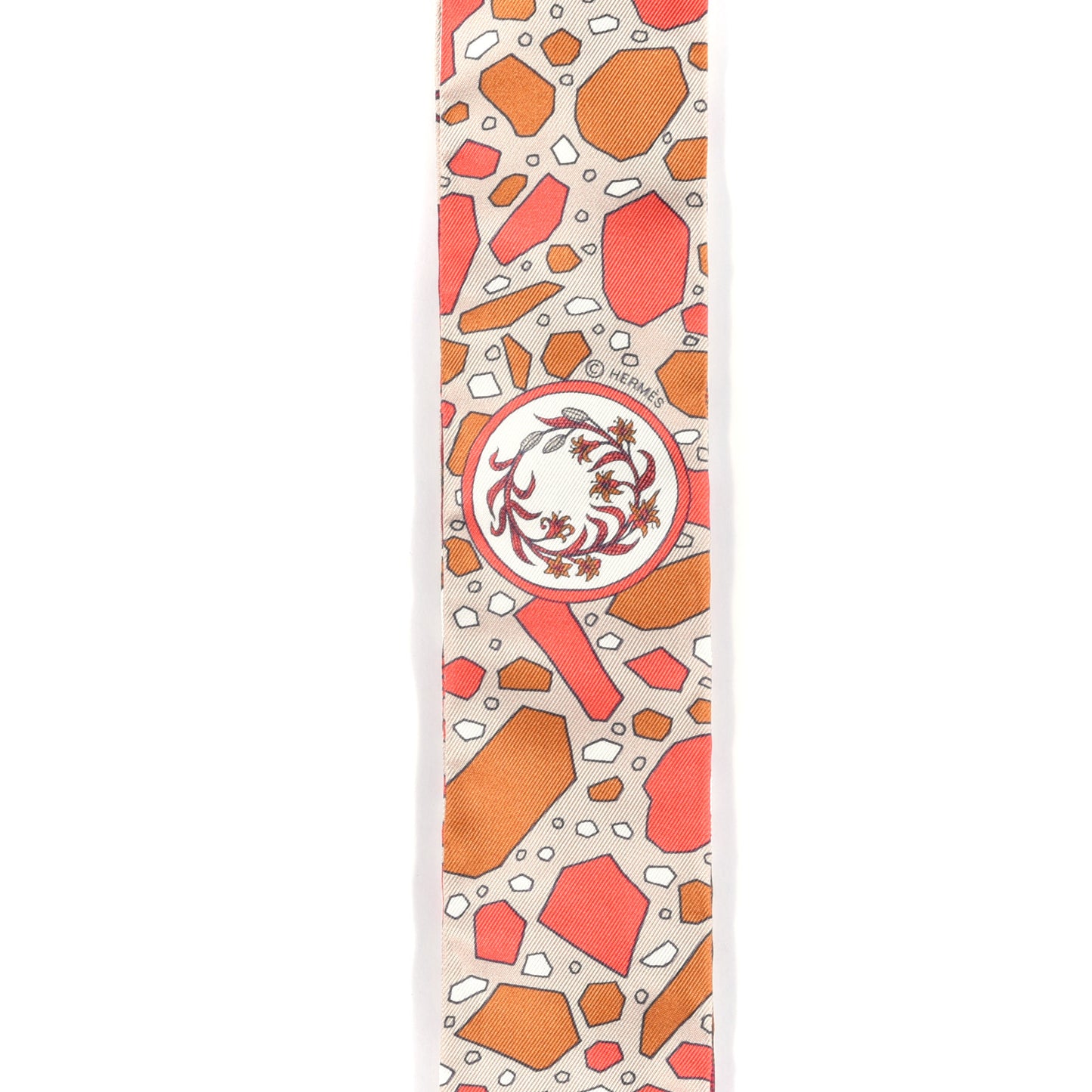 Silk La Danse Des Amazones Twilly Beige Corail Brun