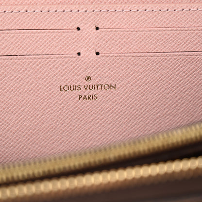 Louis Vuitton Damier Ebene Clemence Wallet Rose Ballerine 6 of 8