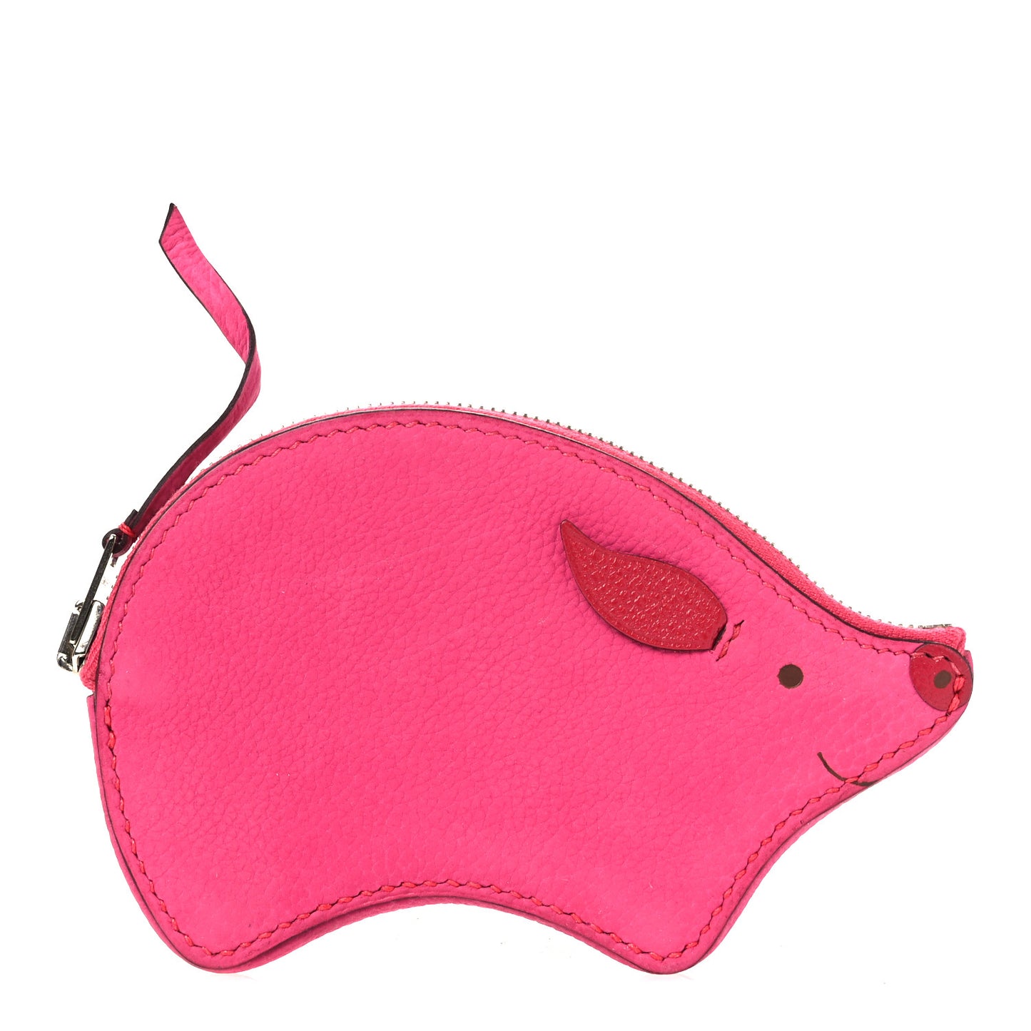 Togo Chevre Mysore Pig Coin Purse Fuchsia Tosca