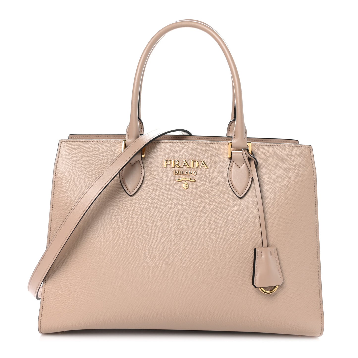 Saffiano Soft Calfskin Tote Cammeo