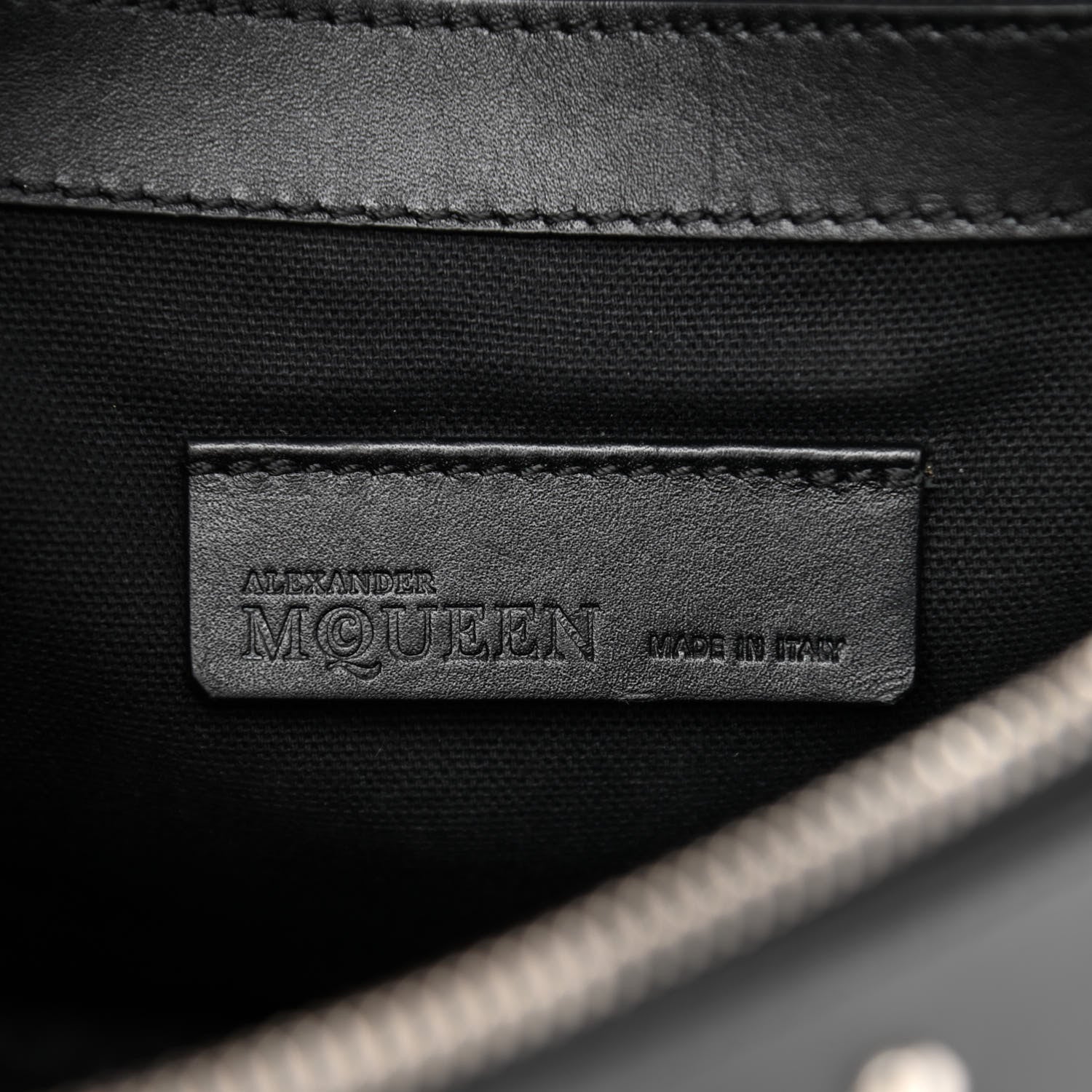 Alexander McQueen Calfskin Studded Small Padlock Crossbody Bag Black 5 of 10