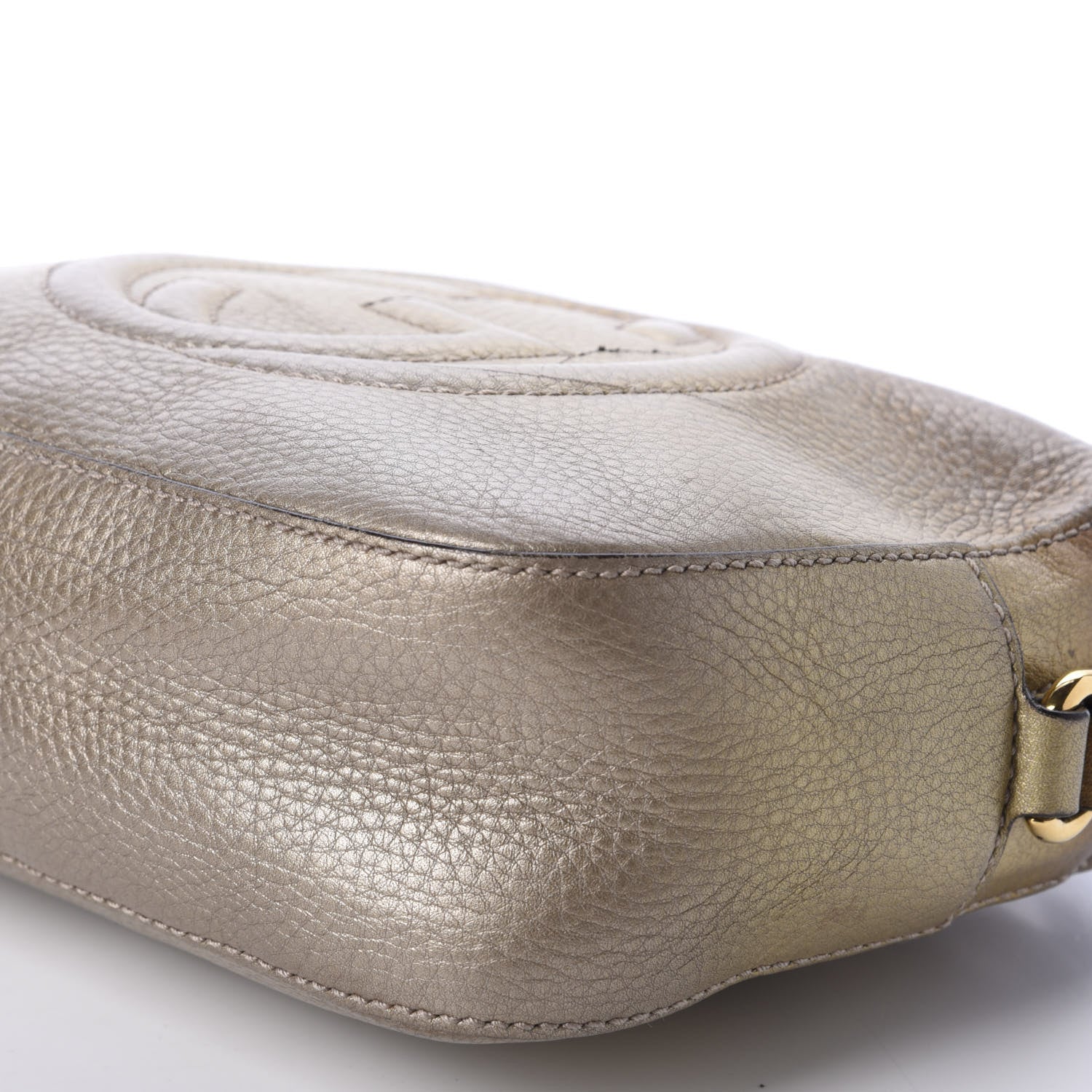 Gucci Metallic Pebbled Calfskin Small Soho Disco Bag Gold Ombre 7 of 10