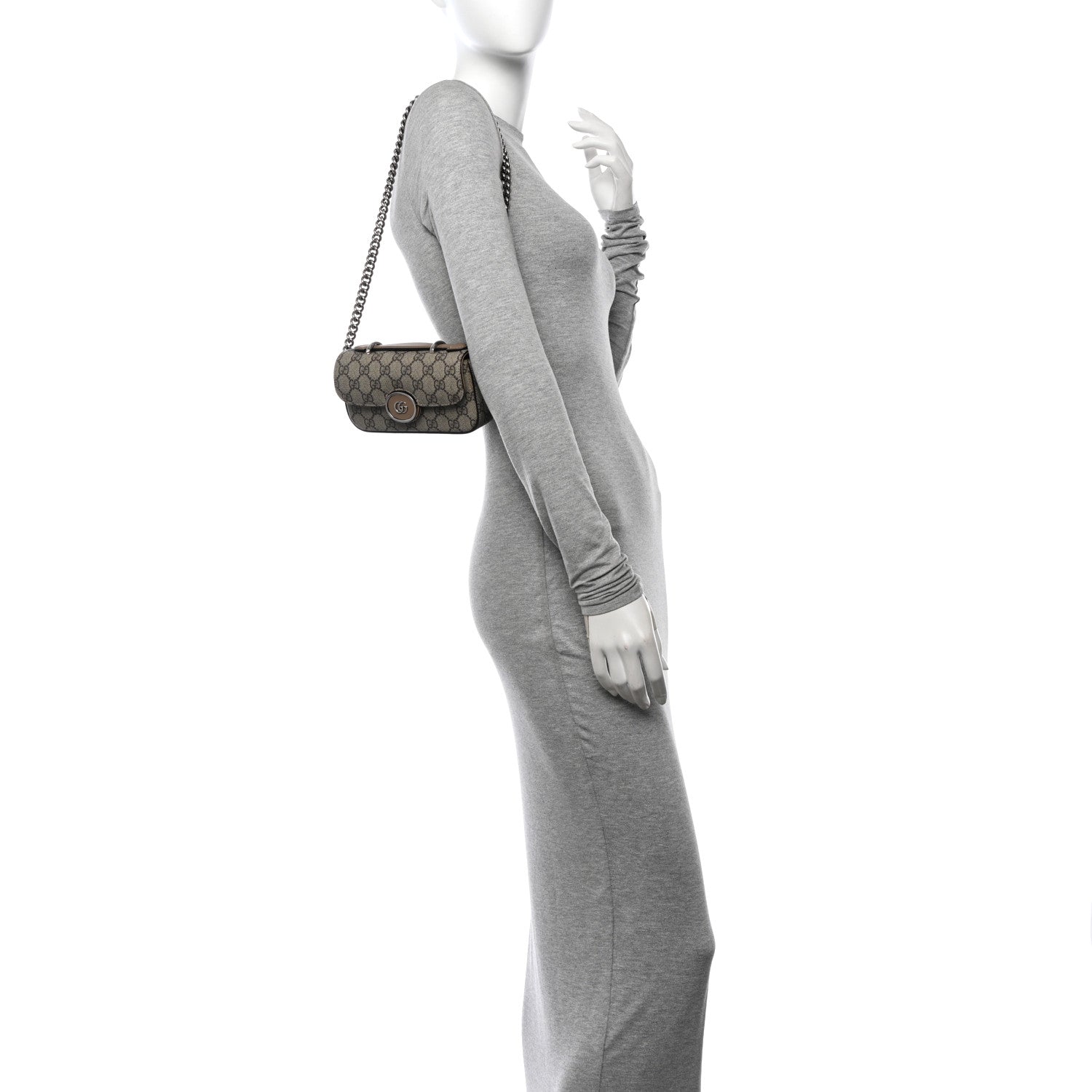 Gucci Senna GG Supreme Petite Mini GG Top Handle Shoulder Bag Beige Ebony 2 of 12