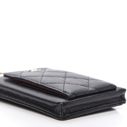 Chanel Caviar Quilted Zip Phone Case Black 7 of 11