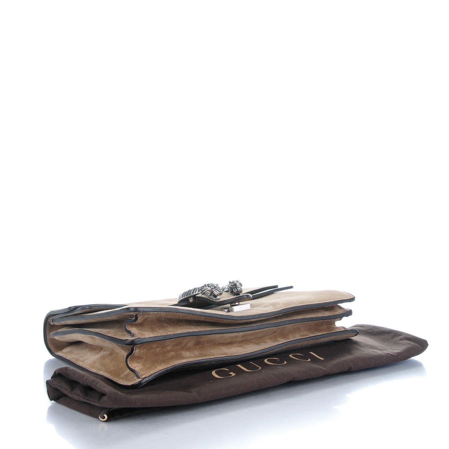 Gucci Suede Medium Dionysus Shoulder Bag Taupe 4 of 7