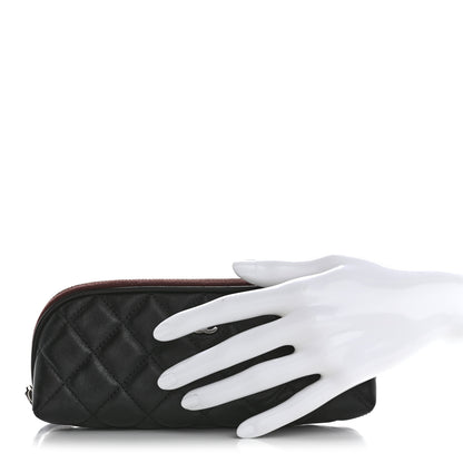 Chanel Lambskin Quilted Cosmetic Case Black 2 of 10