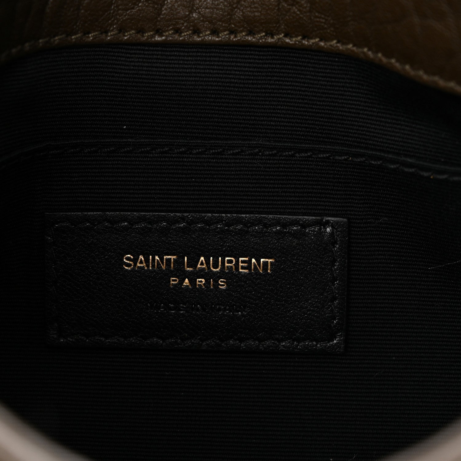 Saint Laurent Grained Lambskin Monogram Mini Niki Chain Satchel Dark Cork 6 of 10
