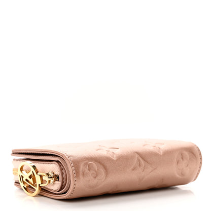 Louis Vuitton Metallic Lambskin Embossed Monogram Lou Coussin Wallet Rose Gold 4 of 6