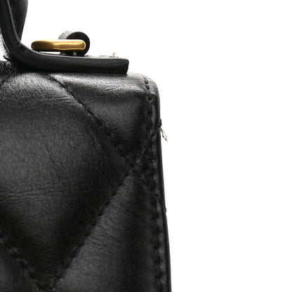 Balenciaga Nappa Calfskin Quilted XS Sharp Top Handle Bag Black 11 of 11