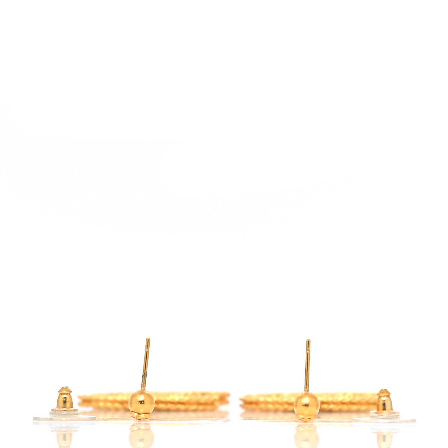 CC Drop Earrings Matte Gold
