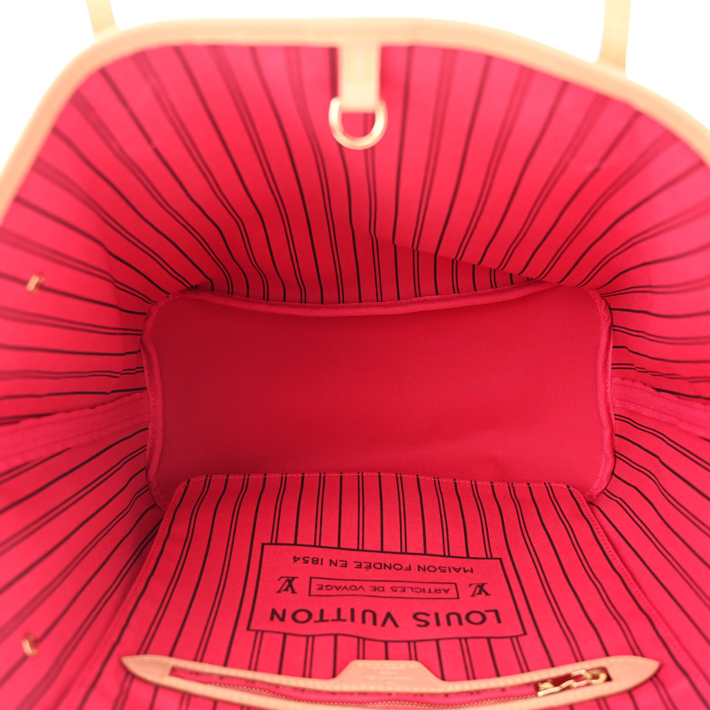 Monogram Bay Neverfull MM Rose Ballerine Poppy