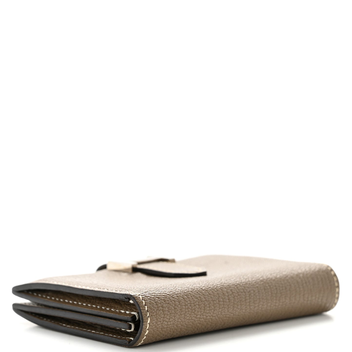 Chevre Mysore Bearn Card Holder Wallet Etoupe