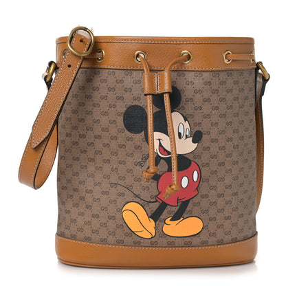 Gucci X DISNEY Mini Vintage GG Supreme Monogram Bucket Bag Beige Vintage Sun Oil 1 of 10