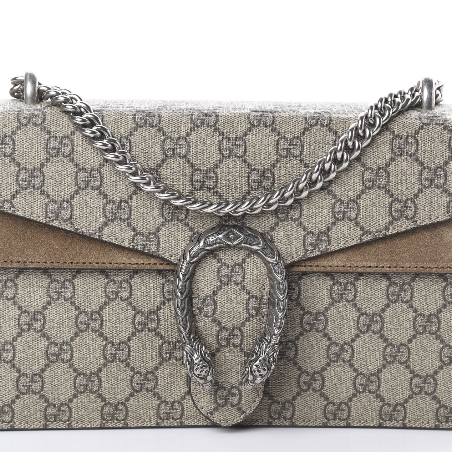 GG Supreme Monogram Small Dionysus Shoulder Bag Taupe