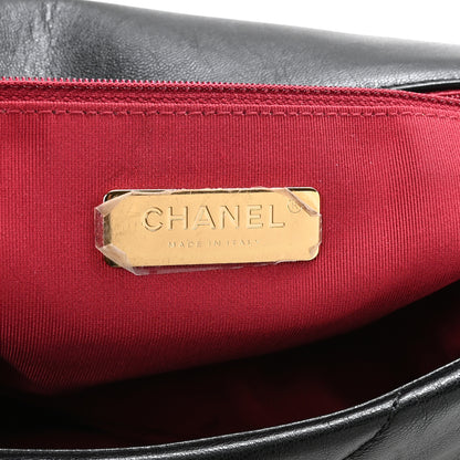 Chanel Goatskin Quilted Maxi Chanel 19 Flap Black 6 of 10