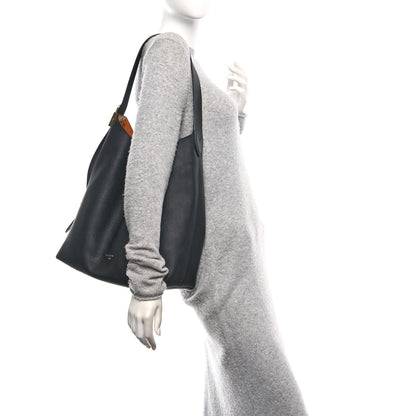 Louis Vuitton Grained Calfskin Low Key Hobo MM Black 2 of 10