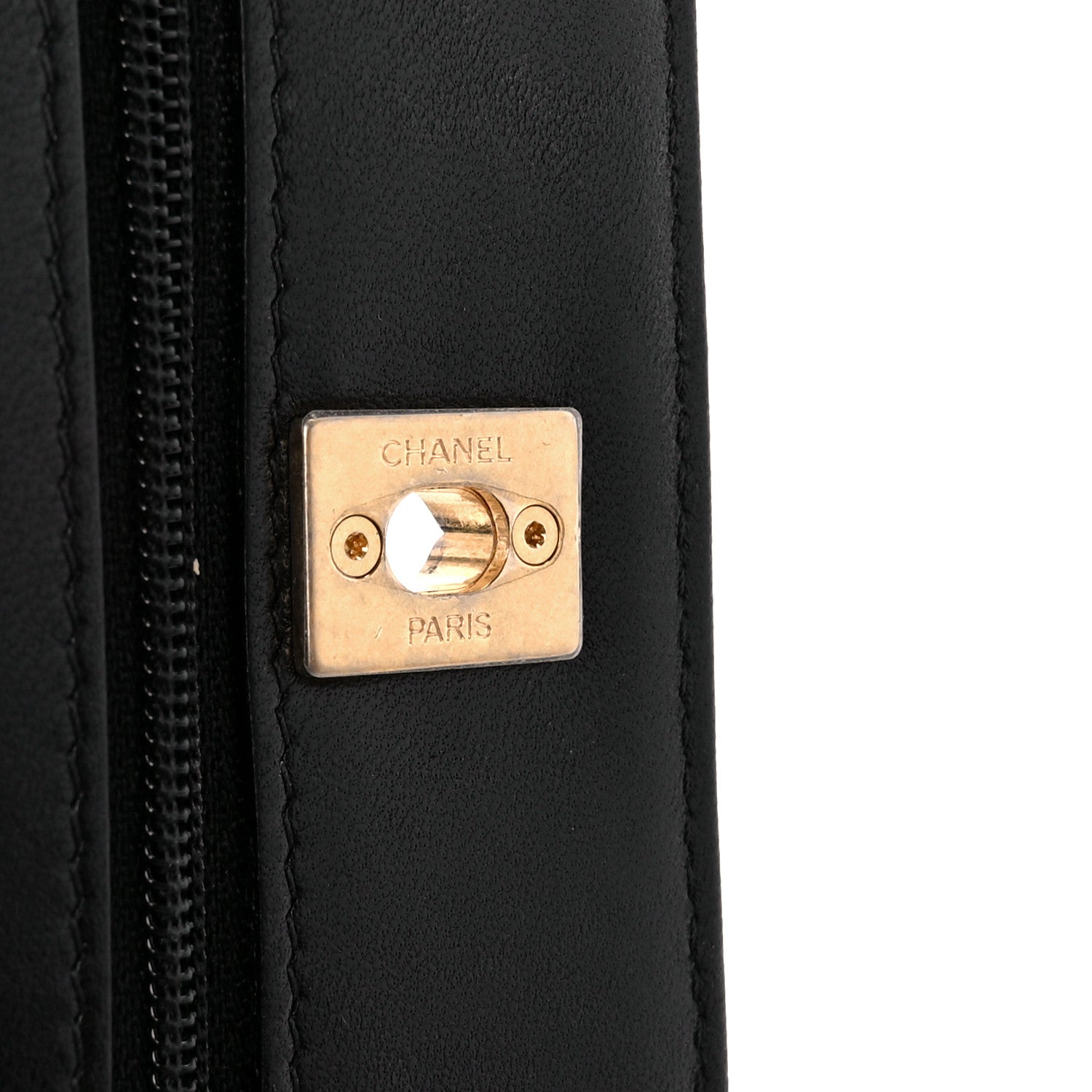 Chanel Lambskin Quilted CC Pearl Crush Wallet on Chain WOC Black 8 of 13
