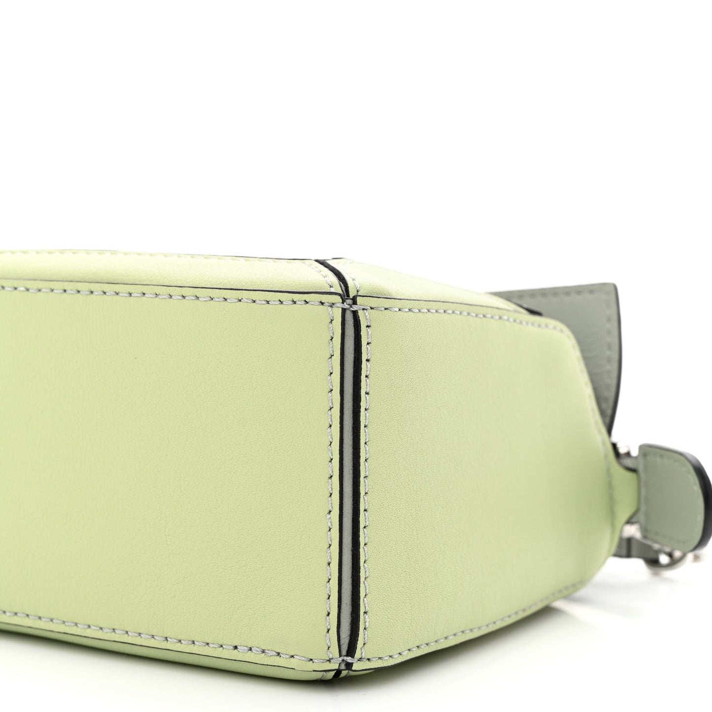 Calfskin Mini Puzzle Bag Ash Grey Light Celadon